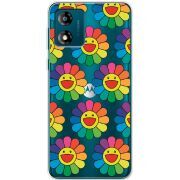 Прозрачный чехол BoxFace Motorola E13 Hippie Flowers