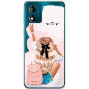 Прозрачный чехол BoxFace Motorola E13 Travel Girl