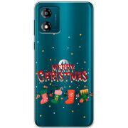 Прозрачный чехол BoxFace Motorola E13 Merry Christmas