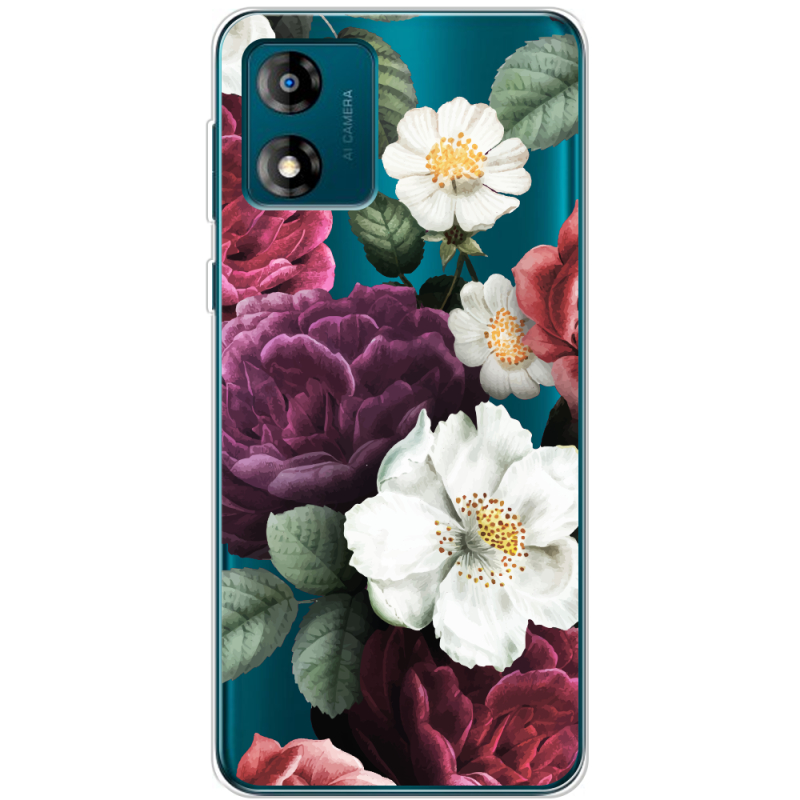 Прозрачный чехол BoxFace Motorola E13 Floral Dark Dreams