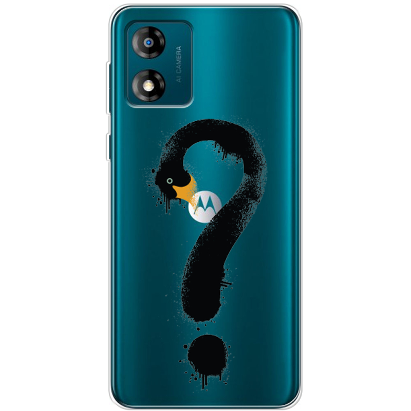 Прозрачный чехол BoxFace Motorola E13 Swan question