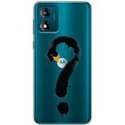 Прозрачный чехол BoxFace Motorola E13 Swan question