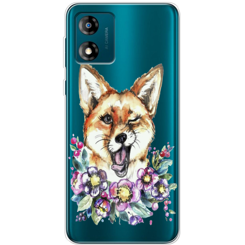 Прозрачный чехол BoxFace Motorola E13 Winking Fox