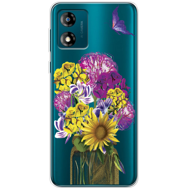 Прозрачный чехол BoxFace Motorola E13 My Bouquet