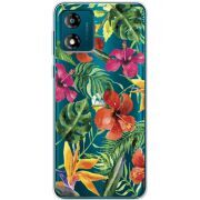 Прозрачный чехол BoxFace Motorola E13 Tropical Flowers