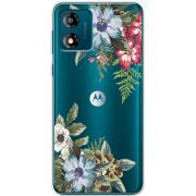 Прозрачный чехол BoxFace Motorola E13 Floral