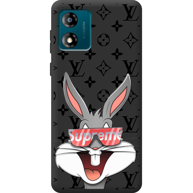 Черный чехол BoxFace Motorola E13 looney bunny