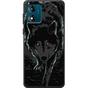 Черный чехол BoxFace Motorola E13 Wolf