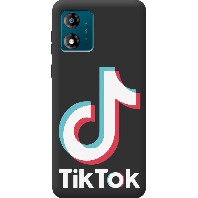 Черный чехол BoxFace Motorola E13 Tik Tok