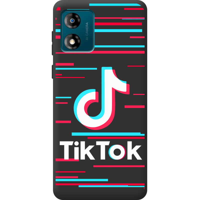 Черный чехол BoxFace Motorola E13 Tik Tok