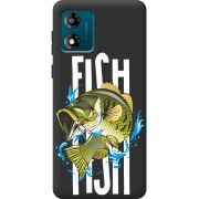 Черный чехол BoxFace Motorola E13 Fish