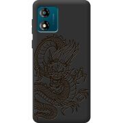 Черный чехол BoxFace Motorola E13 Chinese Dragon