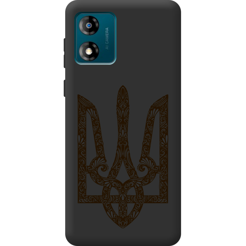 Черный чехол BoxFace Motorola E13 Ukrainian Trident