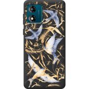 Черный чехол BoxFace Motorola E13 Ластівки