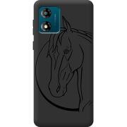 Черный чехол BoxFace Motorola E13 Horse