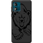 Черный чехол BoxFace Motorola E13 Grizzly Bear