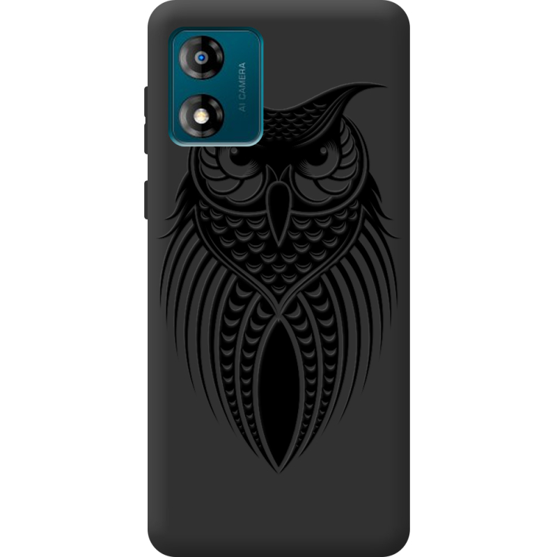 Черный чехол BoxFace Motorola E13 Owl