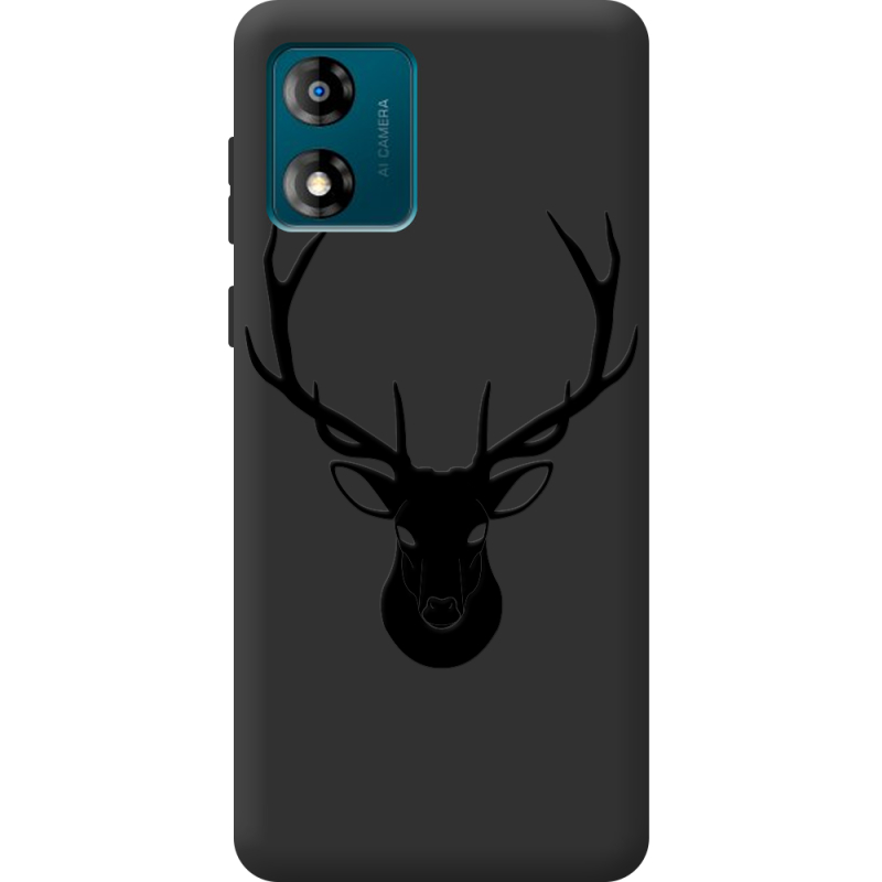 Черный чехол BoxFace Motorola E13 Deer