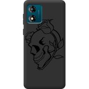 Черный чехол BoxFace Motorola E13 Skull and Roses