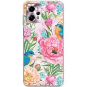 Чехол BoxFace Motorola G13 Birds in Flowers