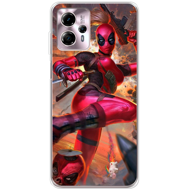 Чехол BoxFace Motorola G13 Woman Deadpool