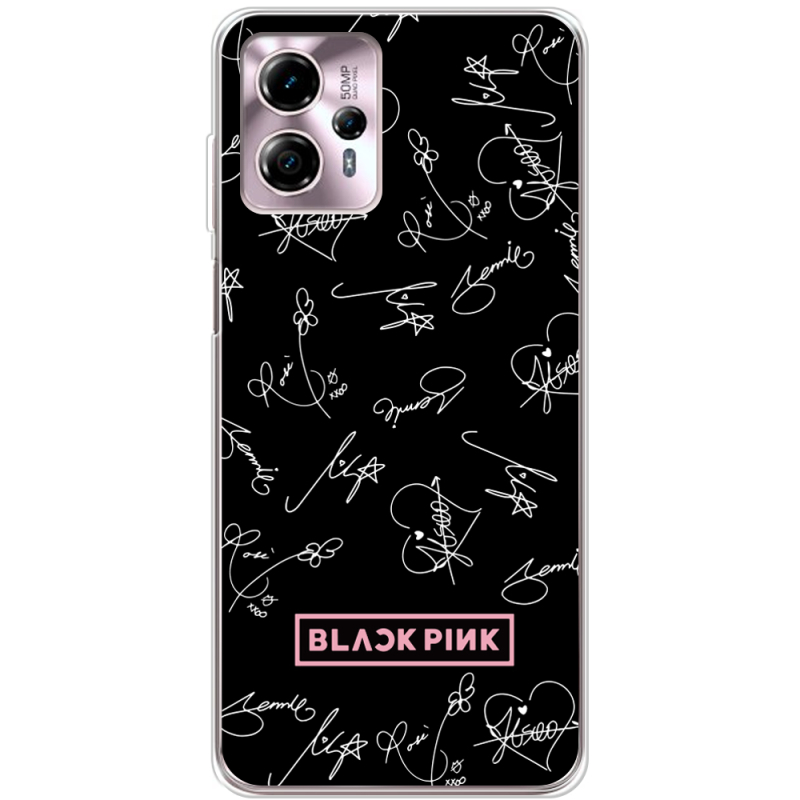 Чехол BoxFace Motorola G13 Blackpink автограф