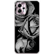 Чехол BoxFace Motorola G13 Black and White Roses