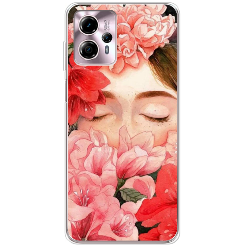 Чехол BoxFace Motorola G13 Girl in Flowers