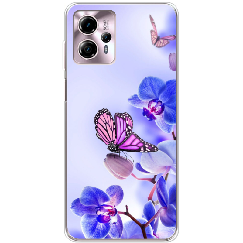 Чехол BoxFace Motorola G13 Orchids and Butterflies