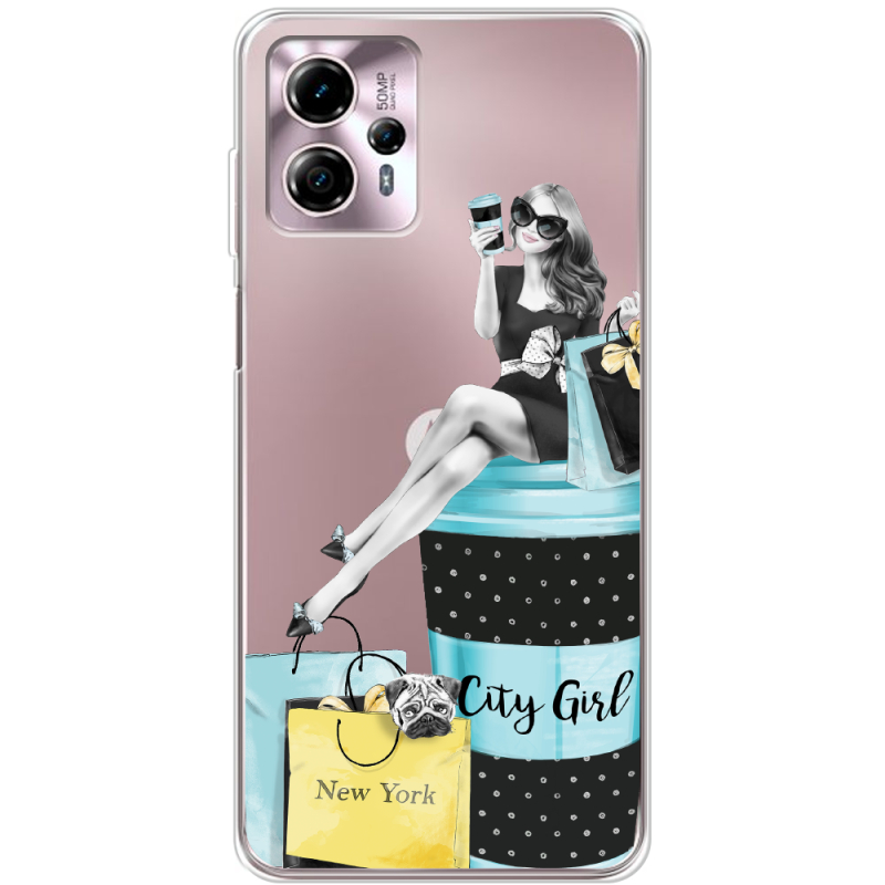 Прозрачный чехол BoxFace Motorola G13 City Girl