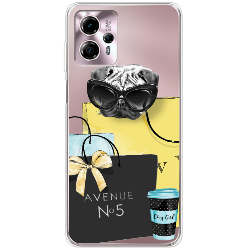 Прозрачный чехол BoxFace Motorola G13 Fashion Pug