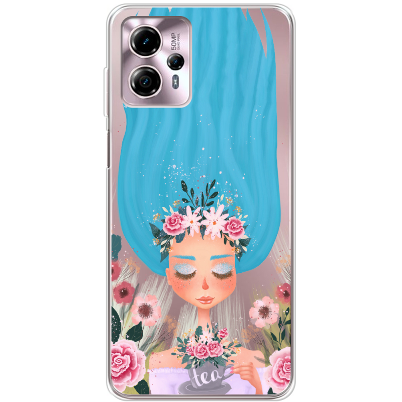 Прозрачный чехол BoxFace Motorola G13 Blue Hair