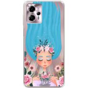 Прозрачный чехол BoxFace Motorola G13 Blue Hair