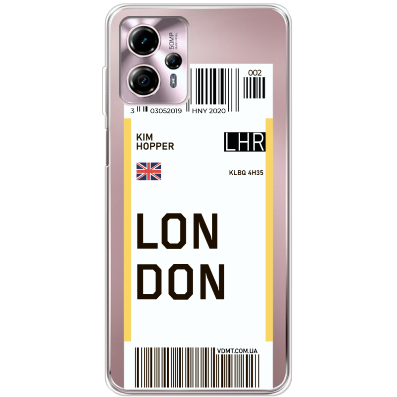 Прозрачный чехол BoxFace Motorola G13 Ticket London