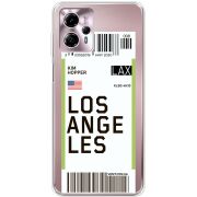 Прозрачный чехол BoxFace Motorola G13 Ticket Los Angeles