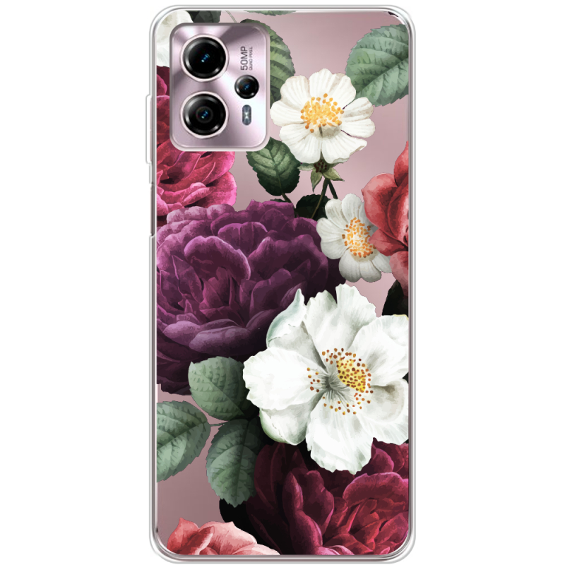 Прозрачный чехол BoxFace Motorola G13 Floral Dark Dreams