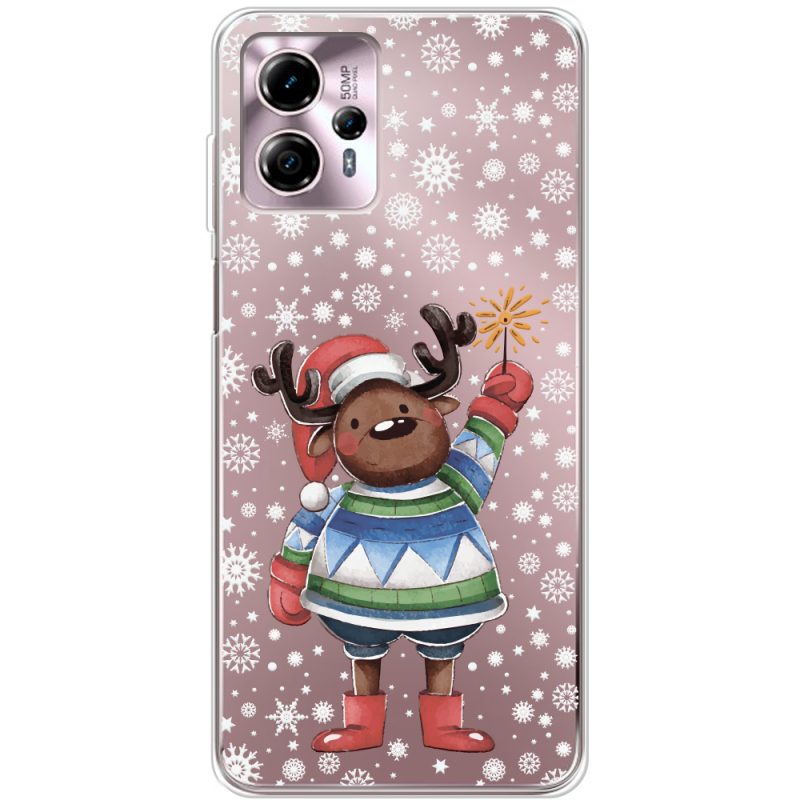 Прозрачный чехол BoxFace Motorola G13 Christmas Deer with Snow