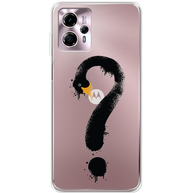 Прозрачный чехол BoxFace Motorola G13 Swan question