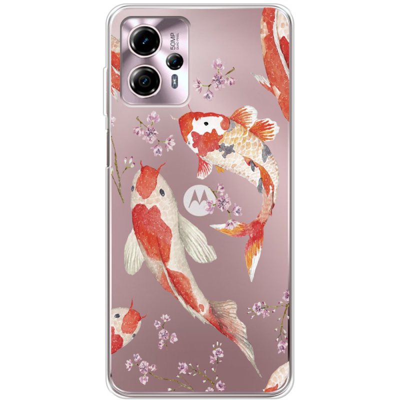 Прозрачный чехол BoxFace Motorola G13 Japanese Koi Fish