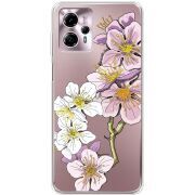 Прозрачный чехол BoxFace Motorola G13 Cherry Blossom