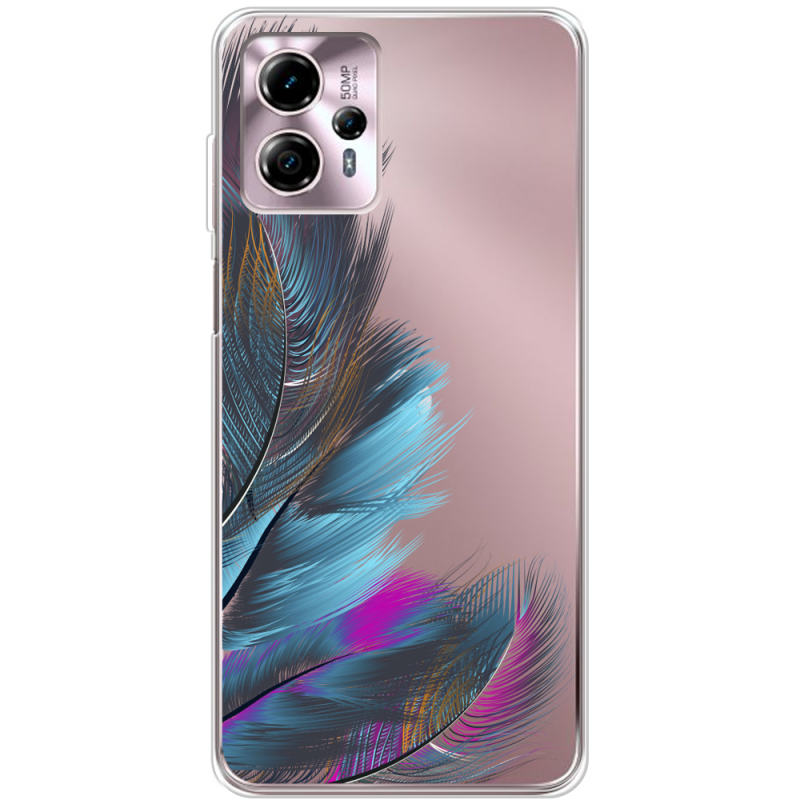 Прозрачный чехол BoxFace Motorola G13 Feathers