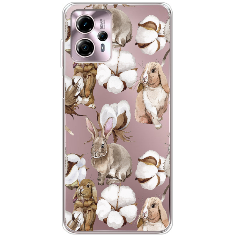 Прозрачный чехол BoxFace Motorola G13 Cotton and Rabbits