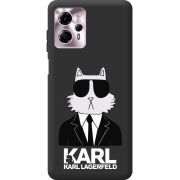 Черный чехол BoxFace Motorola G13 Cat in Black