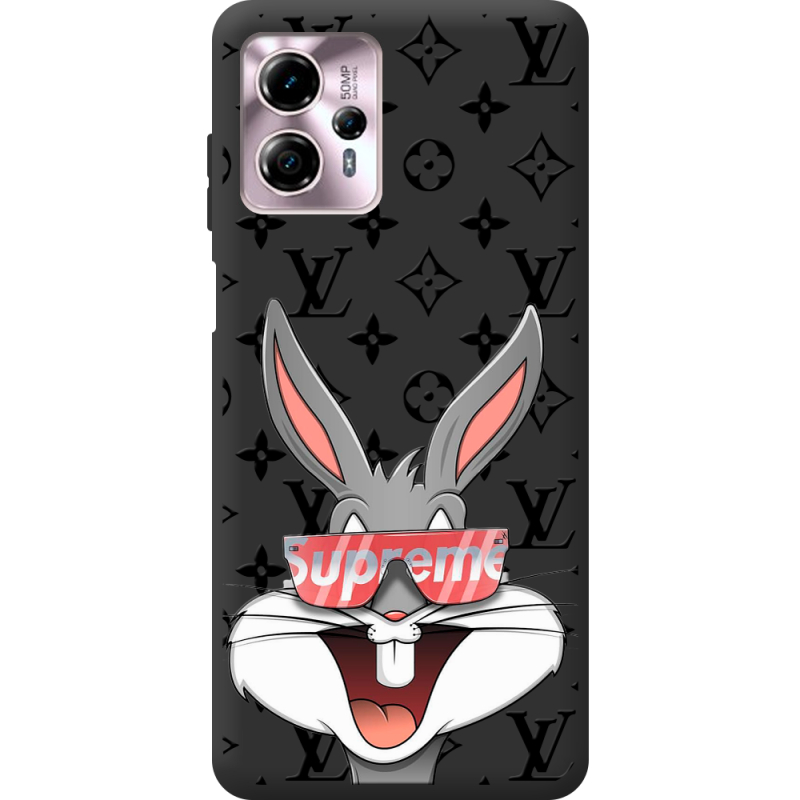 Черный чехол BoxFace Motorola G13 looney bunny