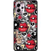 Черный чехол BoxFace Motorola G13 Rock Graffiti