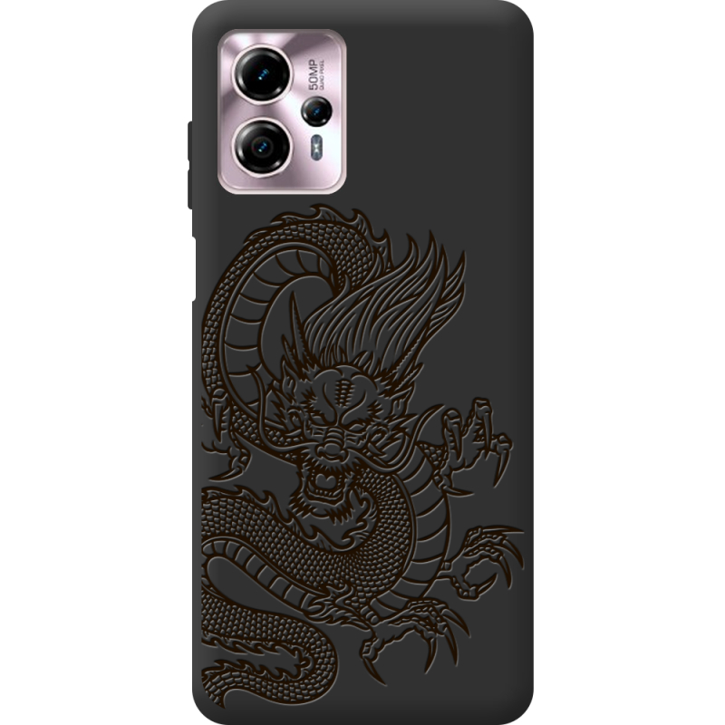 Черный чехол BoxFace Motorola G13 Chinese Dragon