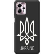 Черный чехол BoxFace Motorola G13 Тризуб монограмма ukraine