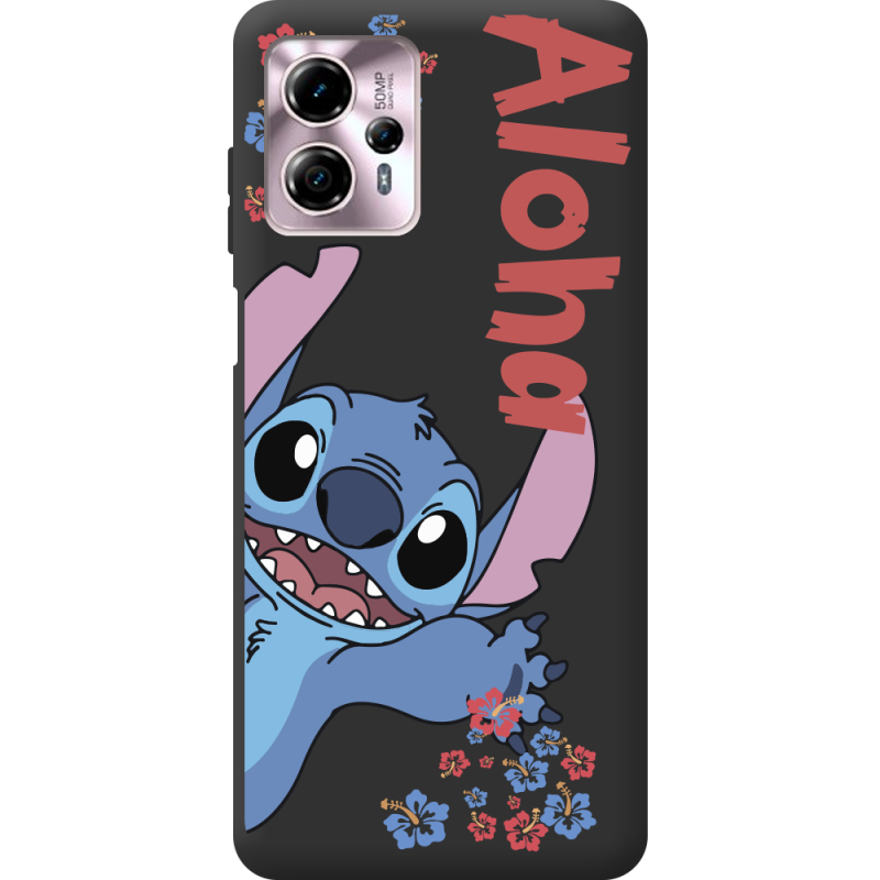 Черный чехол BoxFace Motorola G13 Гавайський друг Stich