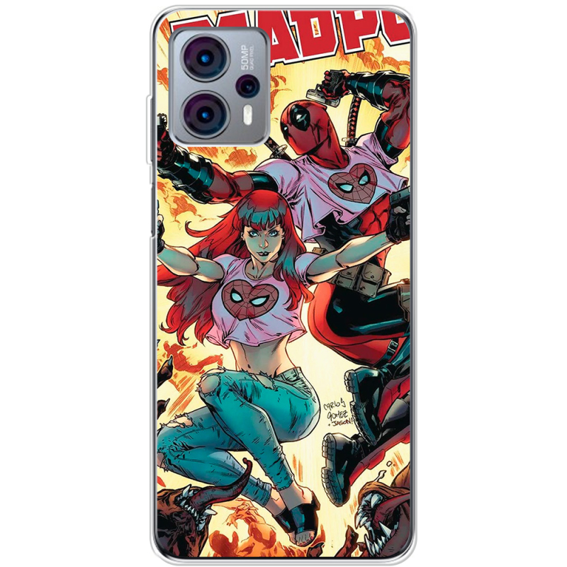 Чехол BoxFace Motorola G23 Deadpool and Mary Jane