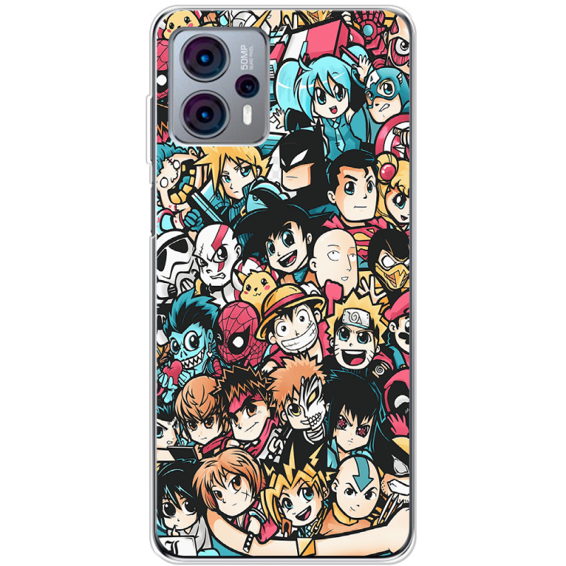 Чехол BoxFace Motorola G23 Anime Stickers